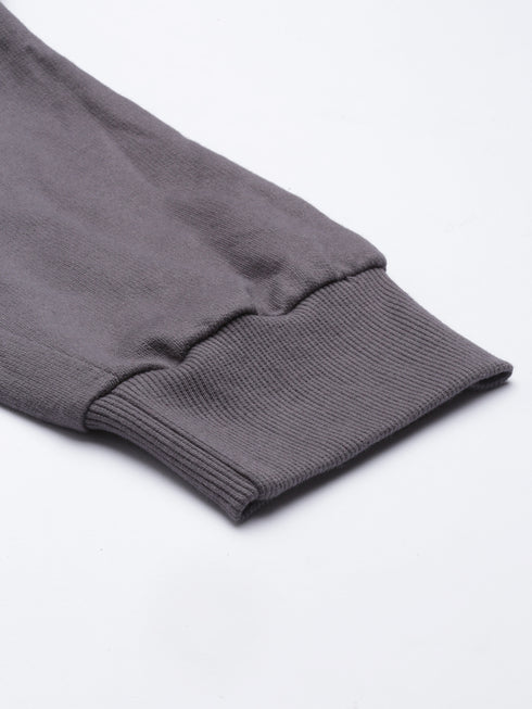 Black & Grey Solid Lounge Set